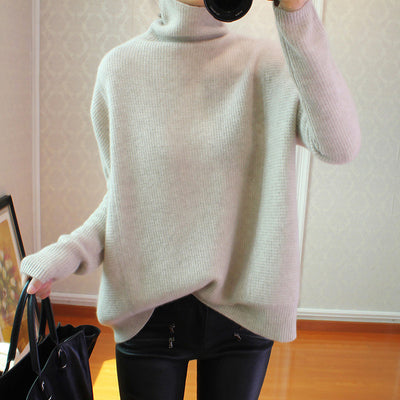 Cardigan Suéter Holgado de Cuello Alto - Tejido Cómodo para Todos los Días - Image 9