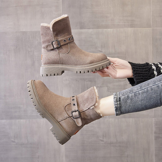 Botas de Nieve para Mujer con Forro de Pelaje y Algodón Acolchado - Image 4