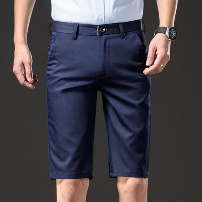 Pantalones Cortos de Algodón Ice Silk Rectos para Hombre - Image 4