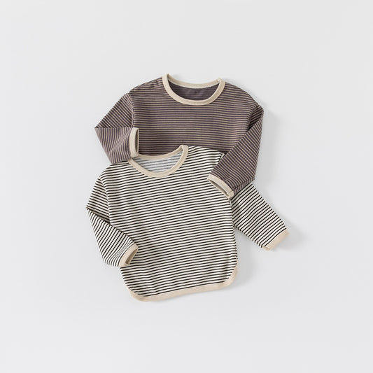 Playera Infantil a Rayas Casual para Otoño - Niños y Niñas