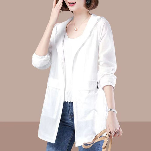 Chaqueta Protectora UV Suelta Talla Grande para Mujer - Image 5