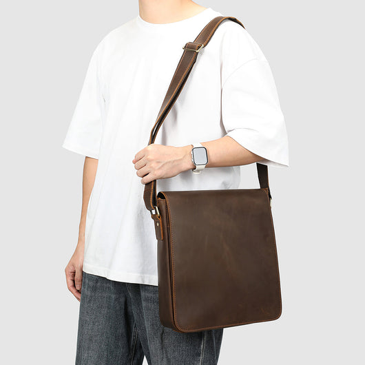 Bolsa Crossbody de Cuero Premium para Hombre - Diseño Versátil y Elegante - Image 8