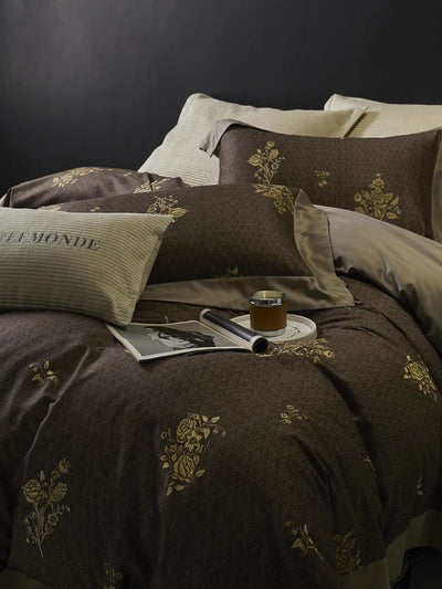 Juego de Cama Retro Algodón Peinado 4 Piezas - Calidez para Otoño e Invierno - Image 14