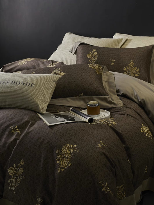 Juego de Cama Retro Algodón Peinado 4 Piezas - Calidez para Otoño e Invierno - Image 14