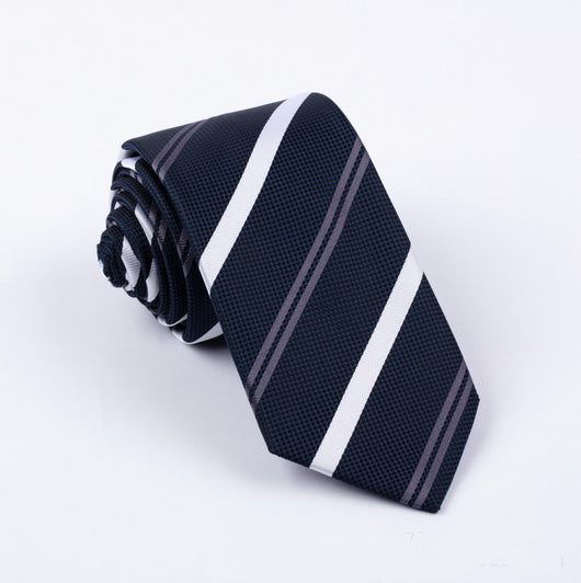 Corbata de Poliéster Jacquard con Rayas - Empaque Individual - Image 10