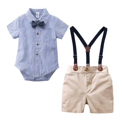 Conjunto de 3 Piezas: Enterizo, Babero y Corbatín para Bebé - Image 14