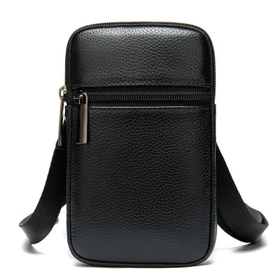 Riñonera de Cuero Genuino para Hombre - Bolsa Vertical Portátil - Image 11