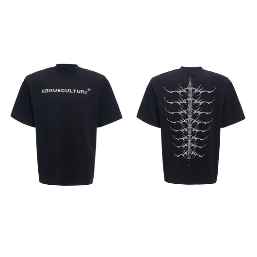 Playera Manga Corta Hombre con Diseño de Espina Dorsal y Remaches - Image 6