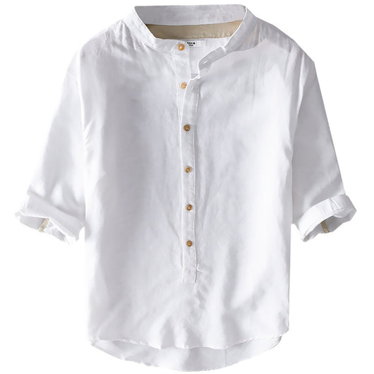 Camisa Suelta de Solapa Ancha para Hombre - Comodidad Estival - Image 5