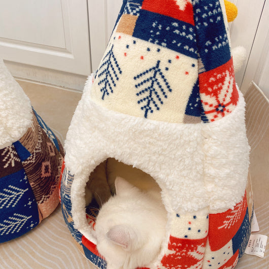 Cama Térmica de Lana para Gatos - Nido Acogedor Año Nuevo - Image 7