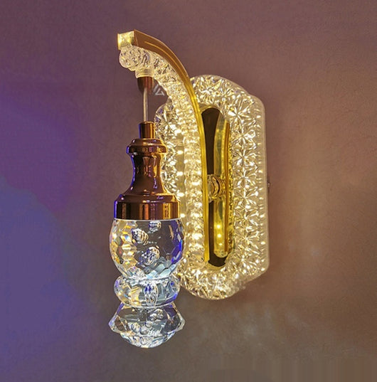 Lámpara de Pared Colgante de Cristal Acrílico Ovalado con Luz Cálida para Hoteles y Dormitorios - Image 23