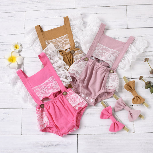 Enterizo Triangular sin Mangas para Bebés y Niñas