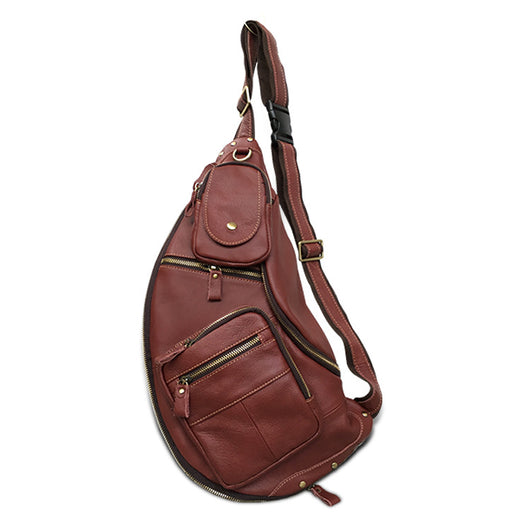 Bolsa Mensajero de Cuero Genuino Estilo Retro con Gran Capacidad para Hombre - Image 7