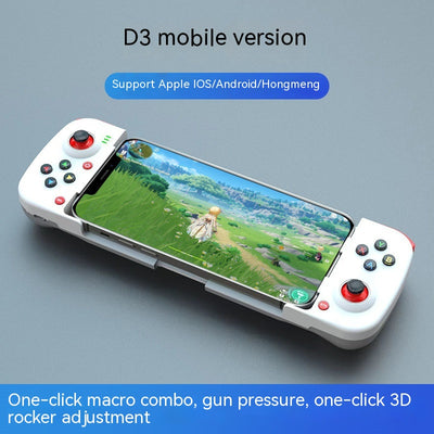 Teal mobile phone wireless game handle with a smartphone inserted, displaying a game, compatible with iOS and Android. - Image 5
