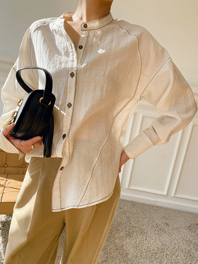 Camisa Suelta para Mujer - Diseño Simple Otoño - Image 2