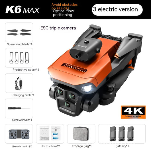 Dron K6 MAX con Triple Cámara HD - Fotografía Aérea Profesional con Evitación de Obstáculos - Image 8