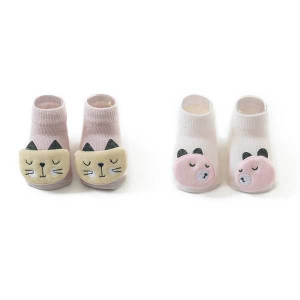 2 Pares de Calcetines para Bebé Primavera Verano Tela Ligera