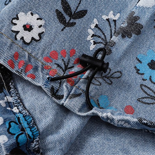 Jeans Estampados con Diseño Floral Doodle para Hombre - Image 7