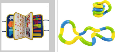 Tablero Educativo Sensorial con Actividades de Abotonado y Vestimenta para Bebés - Image 31