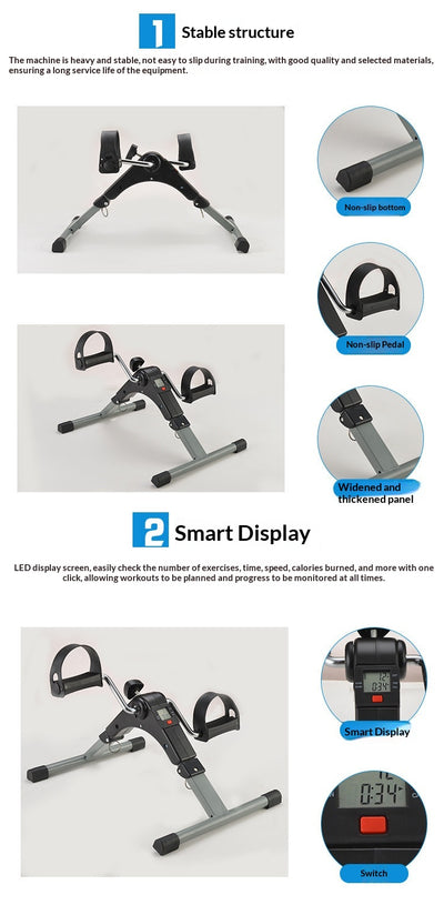 Bicicleta Estática Plegable para Rehabilitación de Piernas y Tonificación - Image 10