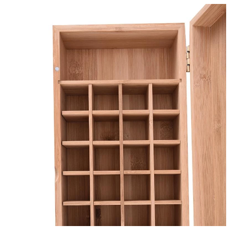Organizador de Aceites Esenciales en Bambú Premium con 26 Compartimentos - Image 9