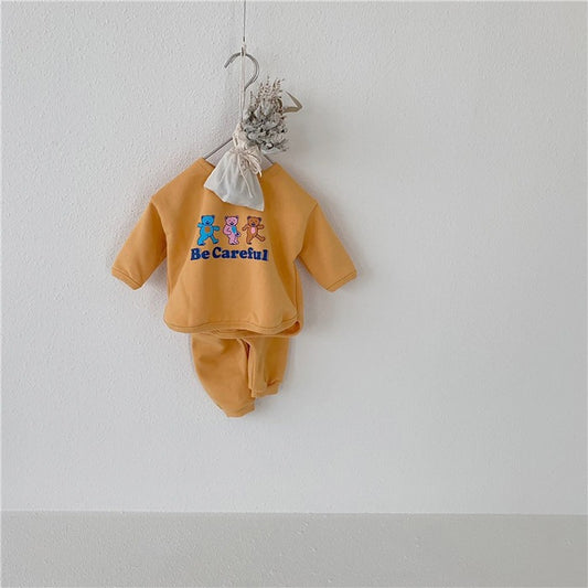 Conjunto de Buzo y Pantalón Infantil con Estampado de Osito Cartoon - Image 2