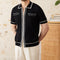 Polo Elástico Slim Fit Cuello Solapa Manga Corta