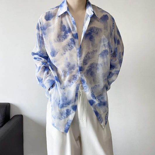 Camisa Manga Larga Tulle Transpirable para Hombre - Comodidad de Verano - Image 10