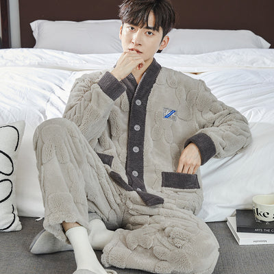 Pijama Hombre Franela Jacquard Forrado Térmico Cómodo - Image 18