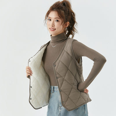 Chaleco Corto de Terciopelo para Otoño e Invierno Mujer - Image 6