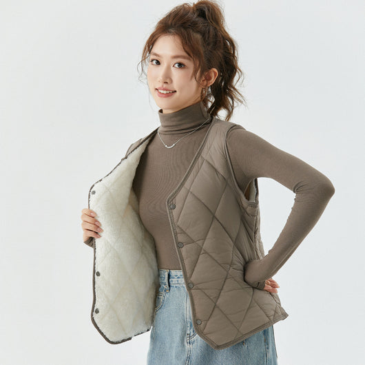 Chaleco Corto de Terciopelo para Otoño e Invierno Mujer - Image 6