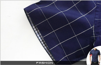 Camisa Casual de Cuadros para Hombre de Manga Corta - Image 11