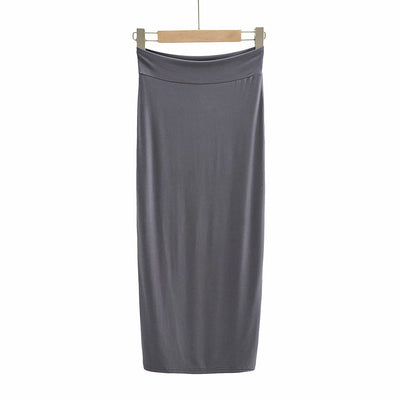 Falda Elástica Cintura Alta Slim Fit Largo Medio - Image 11