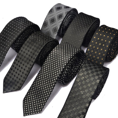 Corbata Angosta Estilo Británico 5cm - Teñida en Fibra de Poliéster