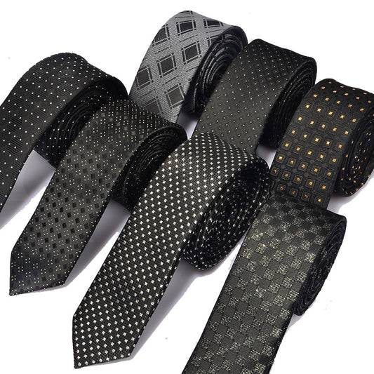 Corbata Angosta Estilo Británico 5cm - Teñida en Fibra de Poliéster