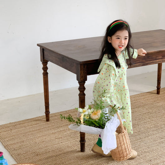 Vestido Infantil Estilo Occidental con Flores - Image 14
