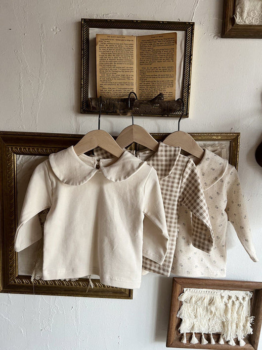 Blusa Infantil a Cuadros con Detalle Floral para Niña - Image 18