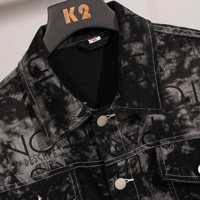 Chaqueta Denim Oversized Estampada para Hombre Talla Grande - Image 10