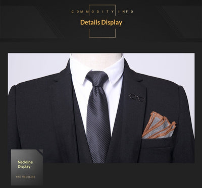 Traje de Novio Tres Piezas Color Sólido Premium - Image 16