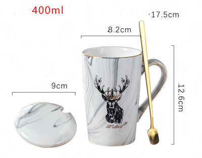 Taza Térmica de Cerámica con Tapa y Cuchara - Image 8