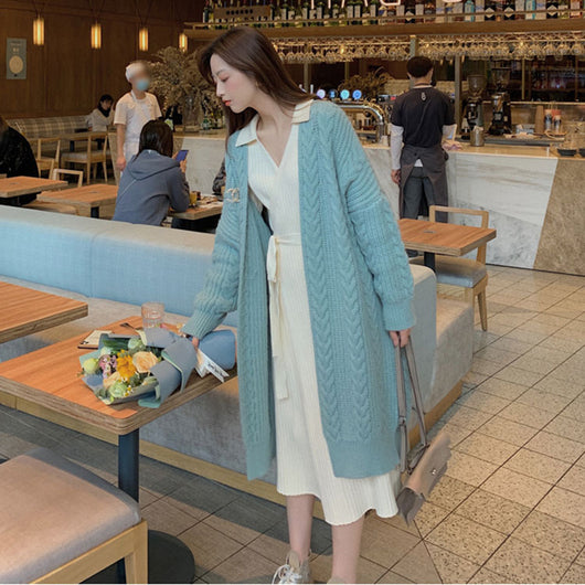 Cardigan Tejido Suelto Cuello V para Mujer - Image 9