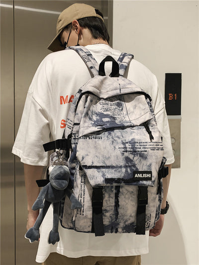 Mochila Harajuku Negra Estilo Metal Urbano - Serie Mountain - Image 5