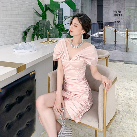 Vestido Tubo Satinado Diosa del Temperamento para Mujer - Image 2