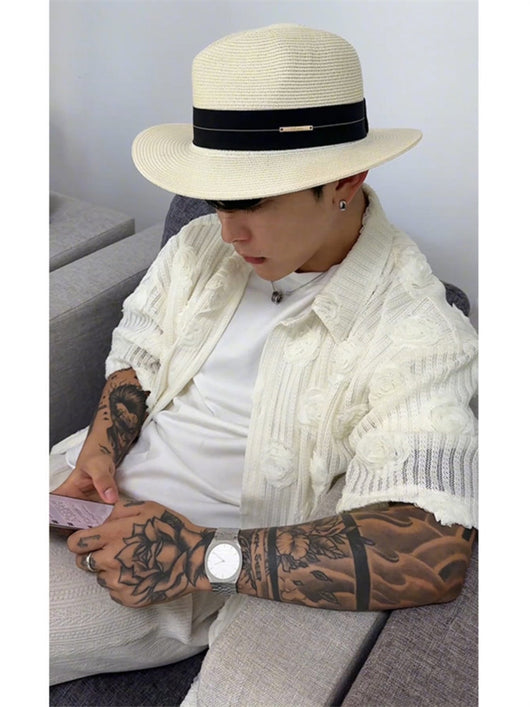 Camisa Floral 3D de Manga Corta Estilo Industrial - Image 10