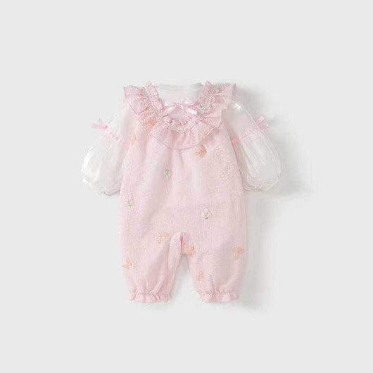 Conjunto de Pelele para Bebé Niña Primavera-Otoño Celebración de Cien Días - Image 5