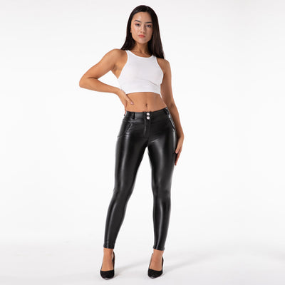 Pantalones de Cuero Brillante Levanta Glúteos Cintura Alta para Mujer - Image 6