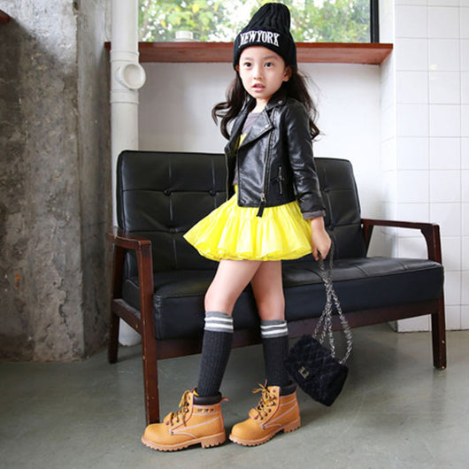 Chaqueta Corta de Cuero PU con Estampado Love para Niñas - Image 6