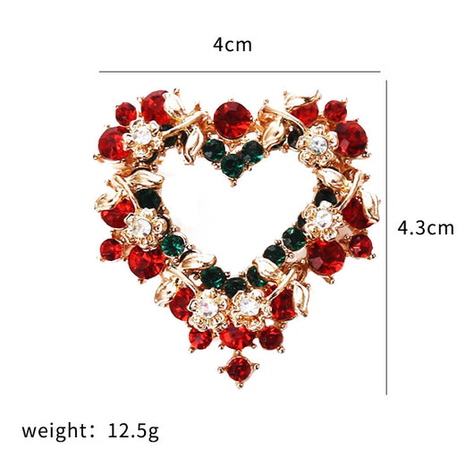 Broche Floral Diamante Amor Navideño - Image 5