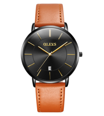 Reloj de Hombre con Calendario y Correa de Cuero Resistente al Agua - Image 8