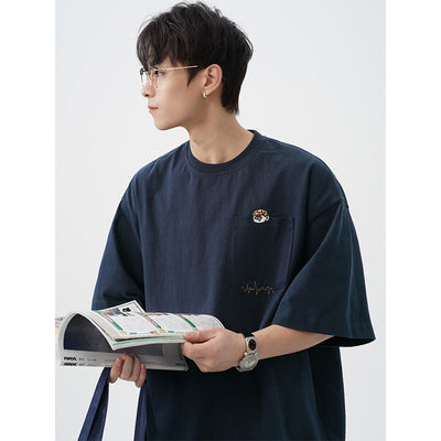 Camiseta de Algodón Puro con Diseño Bordado para Hombre - Image 4